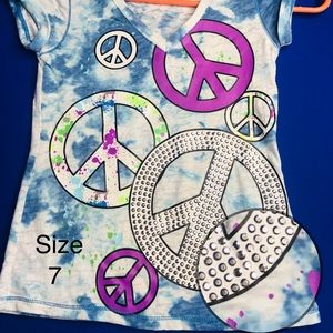 Justice cotton tie die short sleeve t-shirt